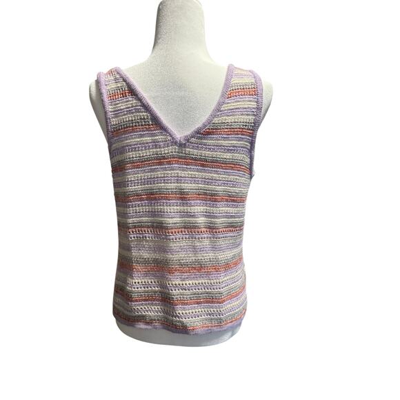CLOUD CHASER Crochet V-Neck Tank Top in Sz Large - Picture 3 of 8